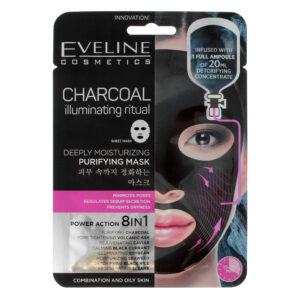Eveline Cosmetics arcmaszk, Charcoal Illuminating Ritual, Purifying, 8in1 - Image 2