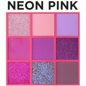 Eveline Cosmetics SZEMFESTÉK PALETTA NEON PINK 9 SZÍN - Image 2