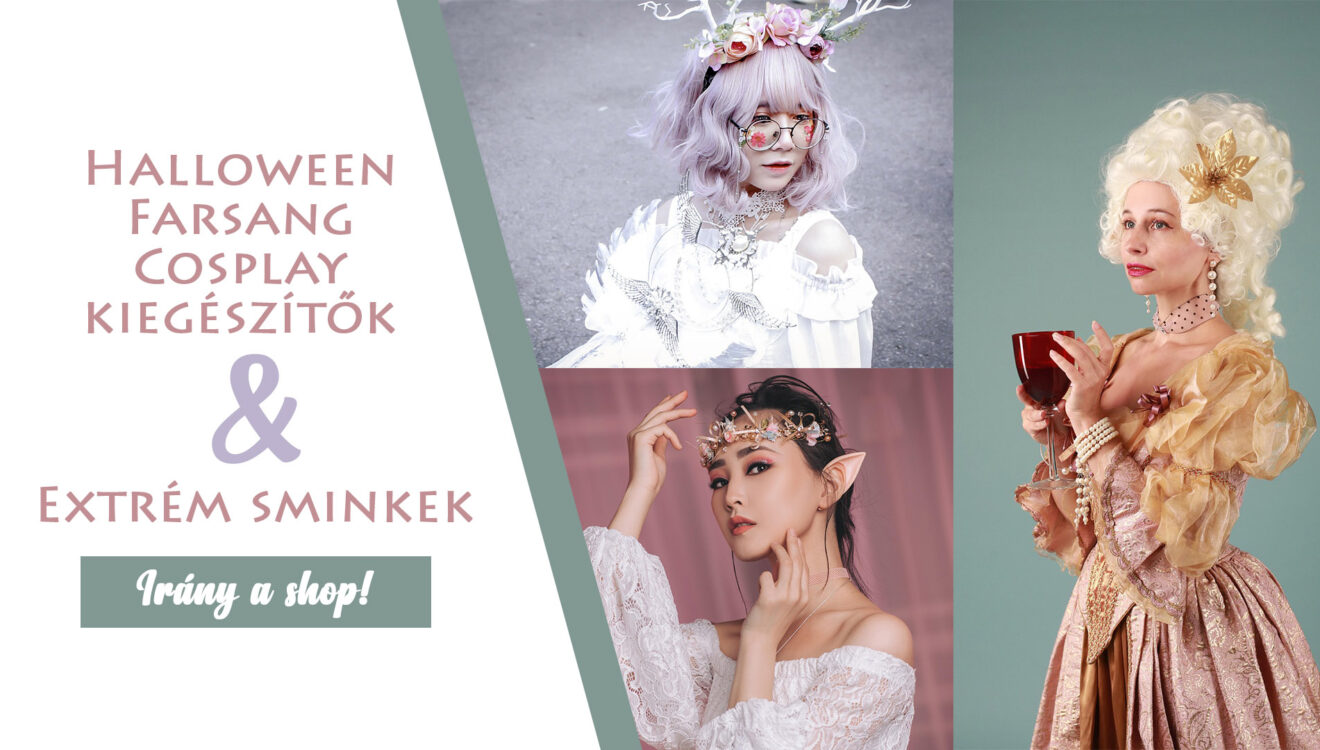 Cosplay és farsangi kiegészítők banner – extrém smink inspiráció Hellcat webshopban